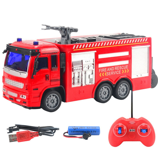 1:30 Wireless RC Engineering Car Fire Truck Four-channel Electric Car Model