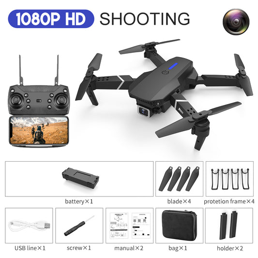 LS-E525 Drone 4k RC Drone Quadcopter Foldable Toys Drone with Camera HD 4K WIFi FPV Drones One Click Back Mini Drone Single lens 1080P storage packaging black