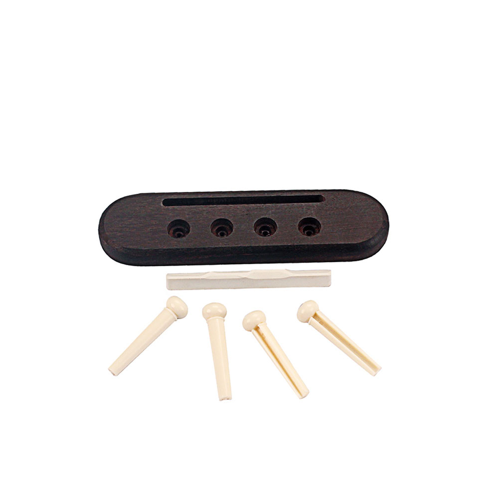 4 String Rosewood Ukulele Bridge+Lower Chord for Ukulele Parts Photo Color