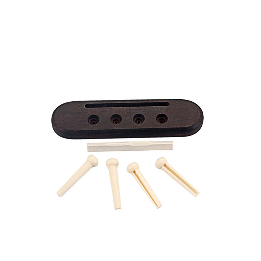 4 String Rosewood Ukulele Bridge+Lower Chord for Ukulele Parts Photo Color