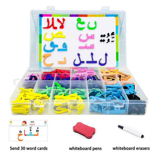 Baby Arabic Alphabet Letters Sticker Word Magnetic Intellectual Toy Preschool Teaching Learning Toys For Children Magnetic Arabic Stickers