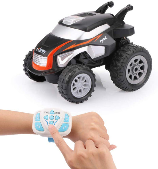 F121 RC Mini Stunt Car 2.4G Electronic Toys 360 Rotation RC Off-road Racing Car Watch Control RC Toy for Kids Orange