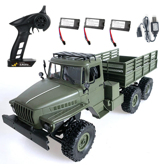 MN80S Ural 1/16 2.4G 6WD RC Car Truck Rock Crawler Command Communication Vehicle RTR Toy MN88S three electric version_1:16