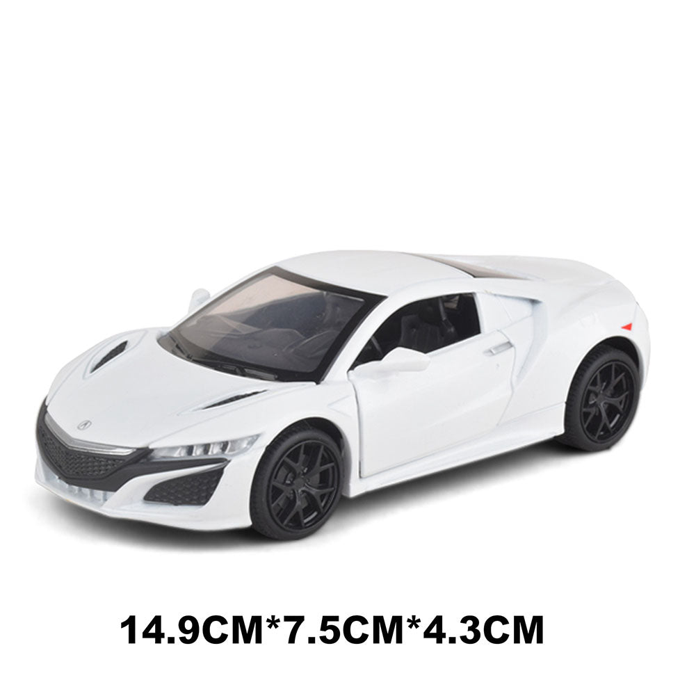 Children 1/32 Simulation Alloy Pull back Sound and Light Simulation Car Mold Gift Ornaments Decoration white