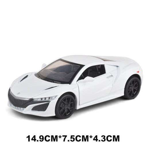 Children 1/32 Simulation Alloy Pull back Sound and Light Simulation Car Mold Gift Ornaments Decoration white