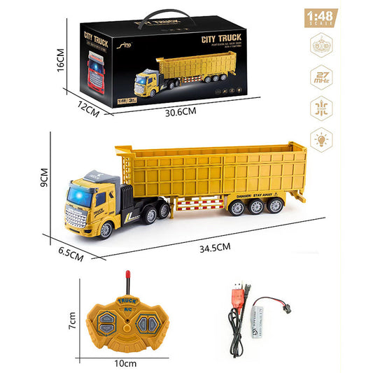 Remote Control Trailer Simulation Double Layer Transport Truck Model Toys For Boys Girls Birthday Gifts QH200-2D