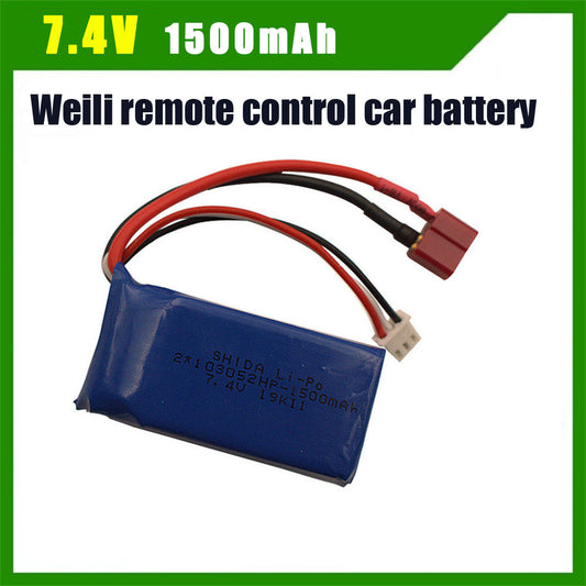 7.4v 1500mah Lithium Battery Large Capacity Battery compatible For WLtoys Remote Control Car Battery Parts 7.4V 1500mAH