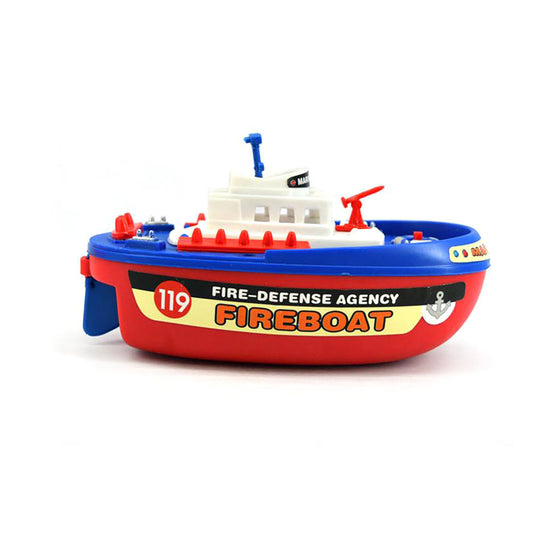 Kids Electric Fire Boat Simulation Fire Fighting Boat Toy Pool Toys Marine Models With Music Light fire boat