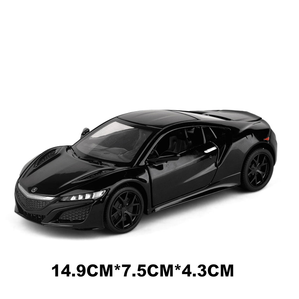 Children 1/32 Simulation Alloy Pull back Sound and Light Simulation Car Mold Gift Ornaments Decoration black