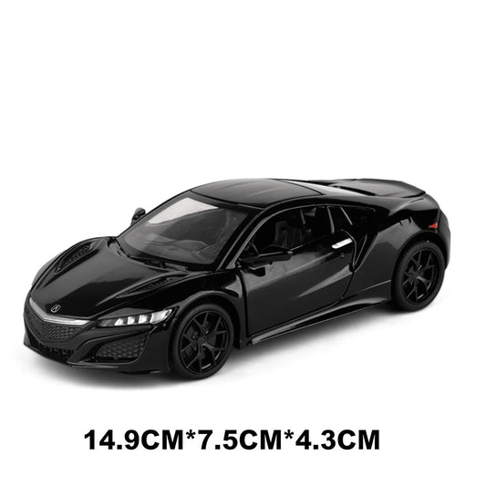 Children 1/32 Simulation Alloy Pull back Sound and Light Simulation Car Mold Gift Ornaments Decoration black