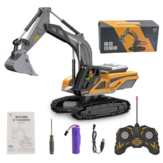 Alloy Engineering Vehicle RC Excavator Bulldozer Dump Truck Electric Toys