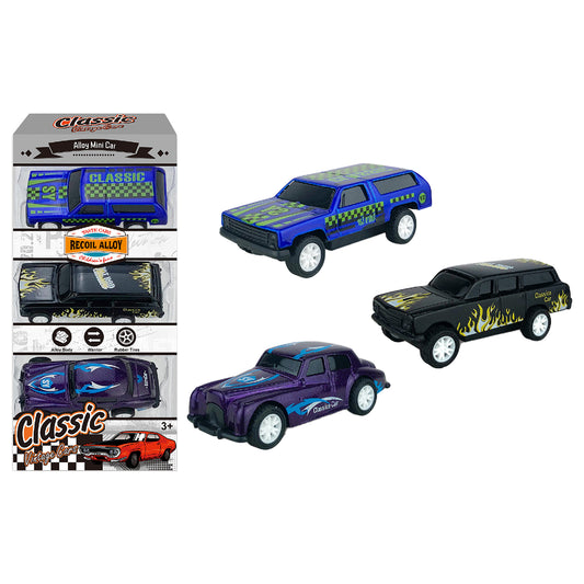 1:64 Alloy Car Model Children Simulation Pull-back Racing Car Toys For Boys Birthday Gifts Collection 3pcs A