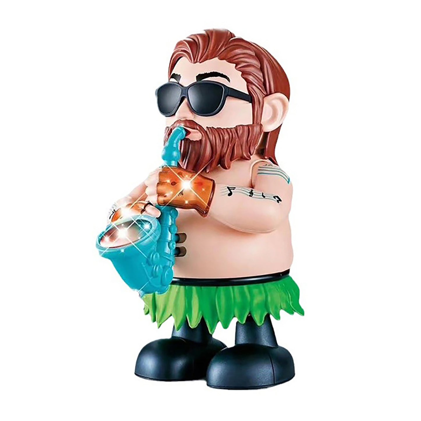 Electric Swinging Saxophonist Figure Toy Children Fun Musical Player Sensory Dancing Toys With Light Music For Boys Girls Birthday Gifts as shown with screwdriver