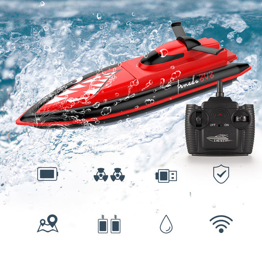 2.4g Remote Control Shark Boat High Speed Yacht Children Racing Boat
