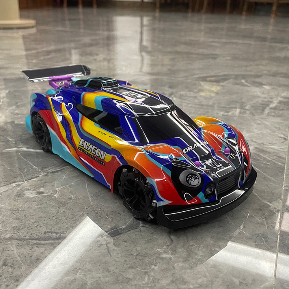 1:14 Children Remote Control Car 4WD Electric 2.4G Rechargeable High Speed Drift Spray Racing Car with Music Light