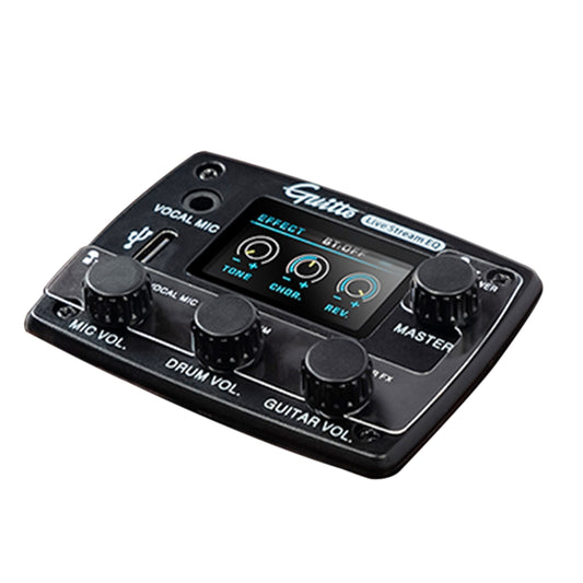 GGP-05 Professional Acoustic Guitar Pickup LCD Digital Tuner Pickup Preamp EQ Live Streaming With Microphone Guitar Parts Accessories GGP-05