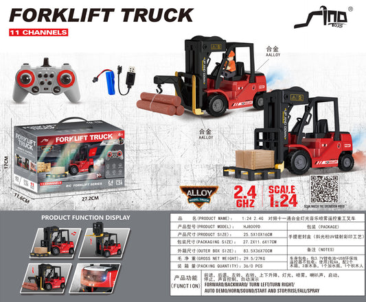 Remote Control forklift Electric Alloy Construction Vehicle with Music Light