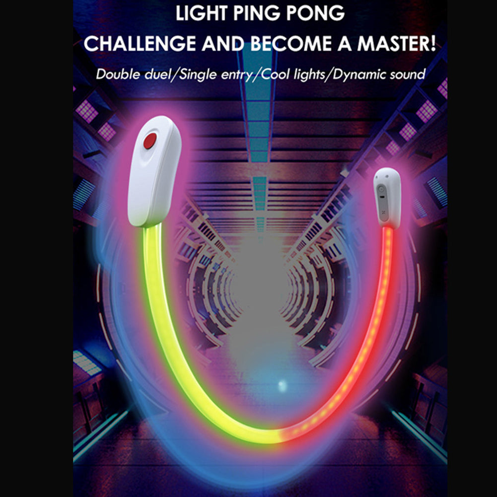 Silicone Light Ping Pong Game Console With Lamp Tube Indoor Entertainment Photoelectric Game Toy White