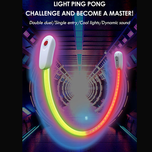 Silicone Light Ping Pong Game Console With Lamp Tube Indoor Entertainment Photoelectric Game Toy White