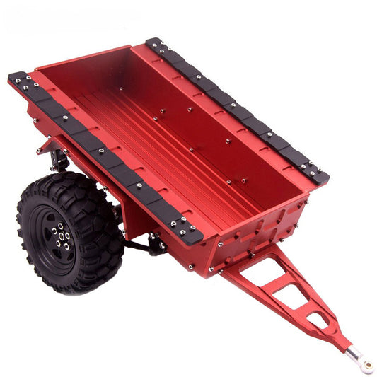 Aluminum RC Hitch Mount Trailer for 1/10 RC Rock Cralwer Car Axial SCX10 Traxxas TRX4 TAMIYA CC01 D90 Cars Hopper red