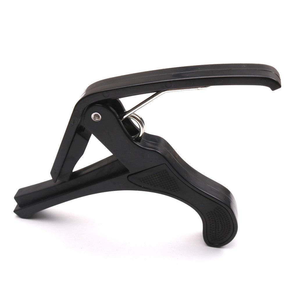 Portable Size Guitar Tuner Clamp Professional Key Trigger Capo for Folk Guitar Classical Guitar Ukulele black