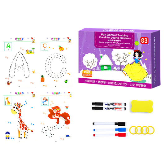 Wipe Clean Workbook Alphabet Numbers Preschoolers Handwriting Workbooks Kids Reusable Handwriting Workbooks