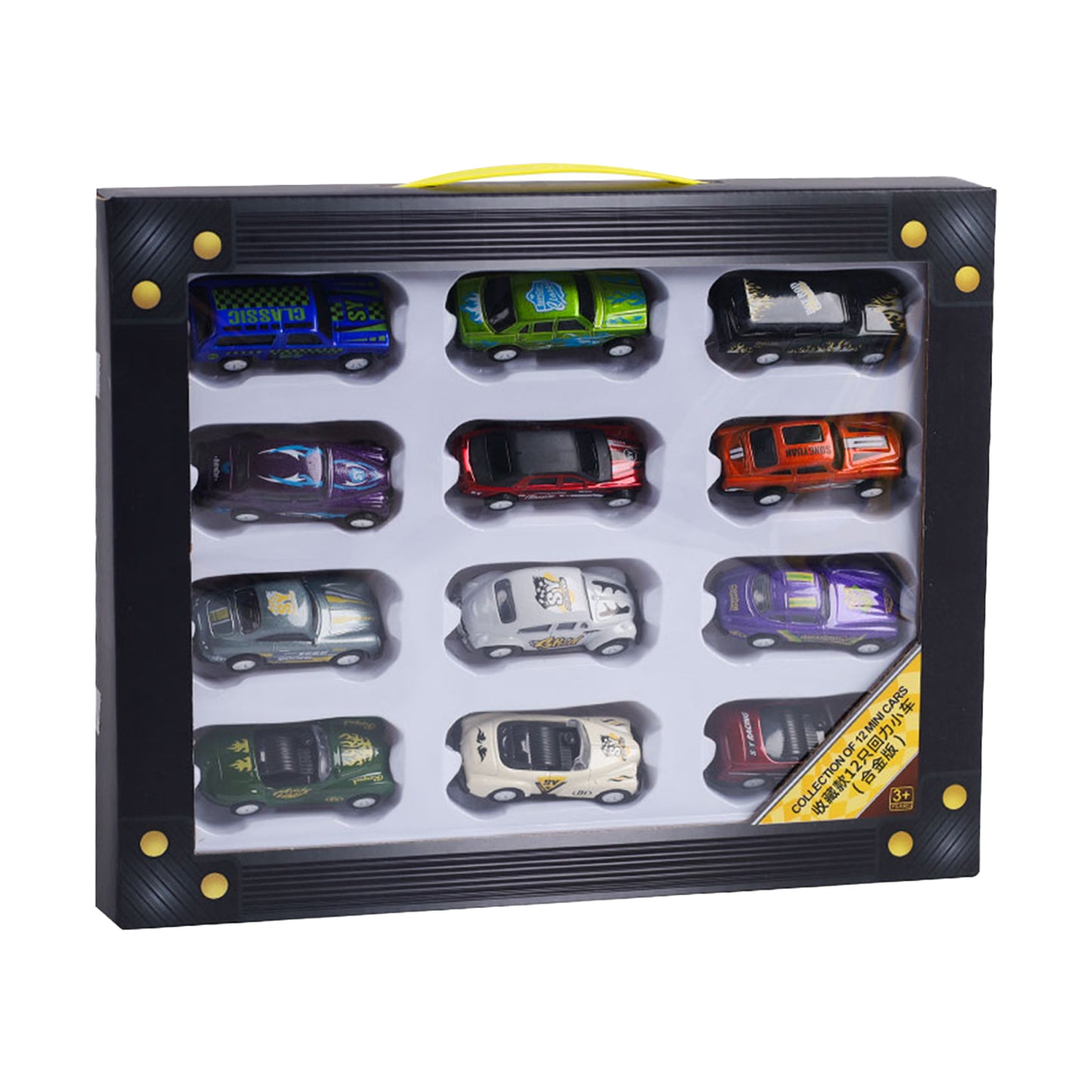1:64 Alloy Car Model Children Simulation Pull-back Racing Car Toys For Boys Birthday Gifts Collection 12pcs