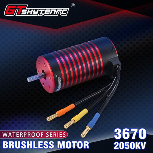 GTSKYTENRC 3670 2050KV/2650KV Brushless Motor for GTR/Lexus 2S 1:10 3S 4S 1:8 RC Drift Racing Off-road Car Truck Sensorless 2050KV