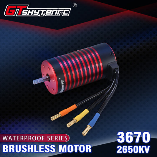 GTSKYTENRC 3670 2050KV/2650KV Brushless Motor for GTR/Lexus 2S 1:10 3S 4S 1:8 RC Drift Racing Off-road Car Truck Sensorless 2650KV