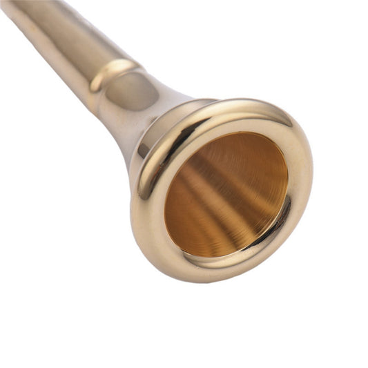 French Horn Mouthpiece Copper Alloy Body Smooth Polished Stylish Plated Music Instrument Spare Part for Musician Beginner Gold_Copper alloy