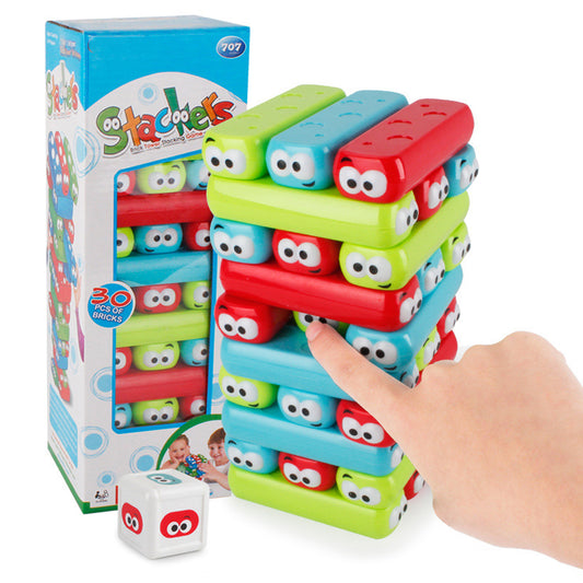 Children Tower Building Blocks Toy Colorful Bricks Stacked Board Game Educational Toys Birthday Gifts For Boys Girls 707-68