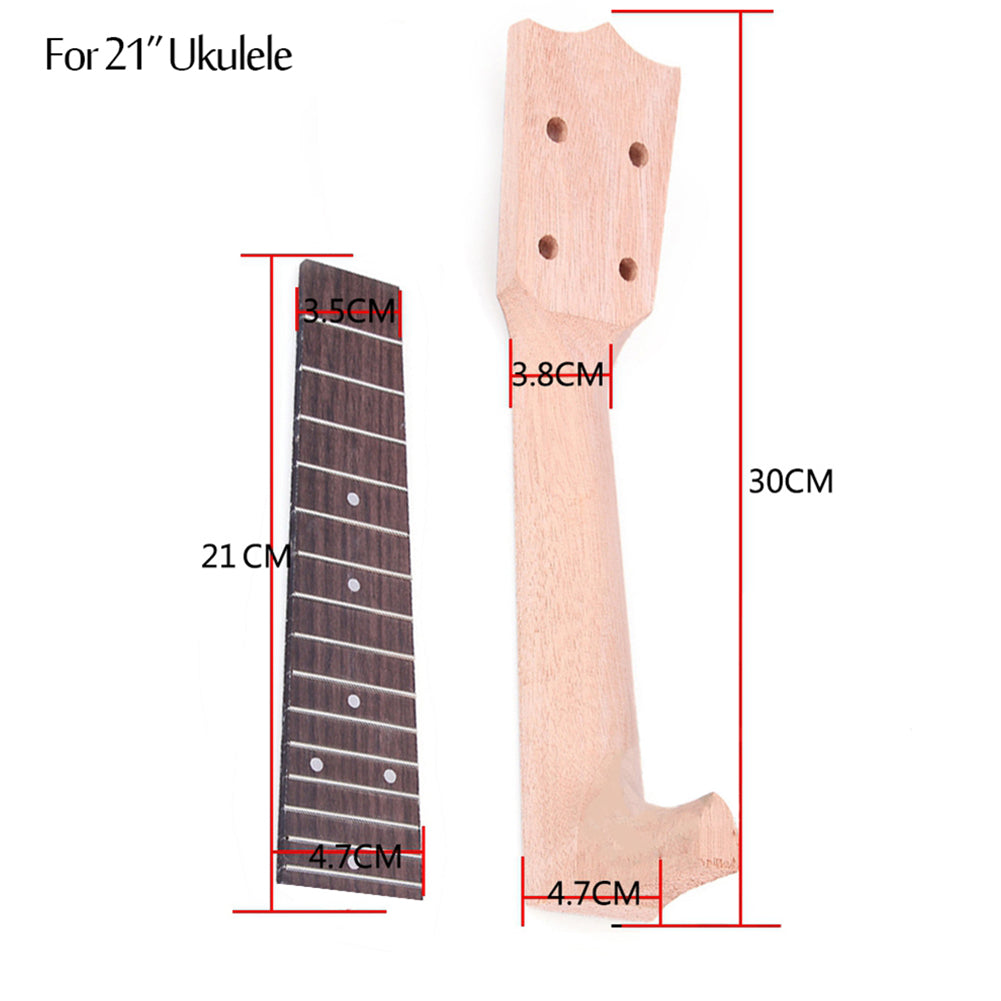 21"" / 23"" / 26"" Ukulele Neck Body + Rosewood Fingerboard for Ukulele Mini Guitar DIY 21 inch