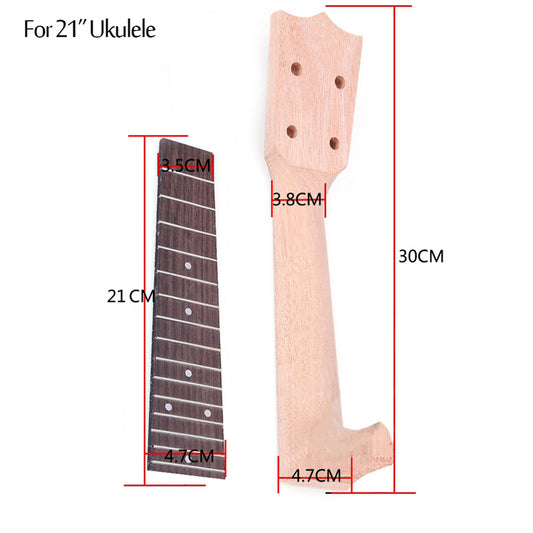 21"" / 23"" / 26"" Ukulele Neck Body + Rosewood Fingerboard for Ukulele Mini Guitar DIY 21 inch