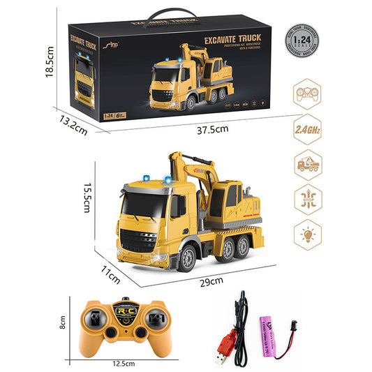 Remote Control Excavator Remote Control Engineering Vehicle Crawler Truck Model