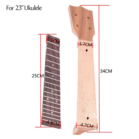 21"" / 23"" / 26"" Ukulele Neck Body + Rosewood Fingerboard for Ukulele Mini Guitar DIY 23 inch