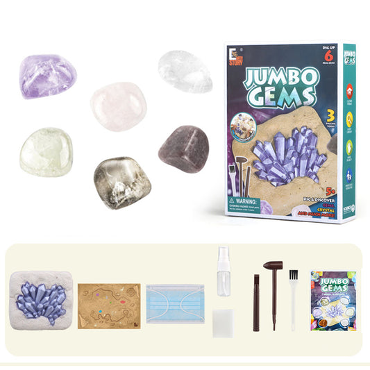 Children Digging Toys Archaeological Digging Gem Dinosaur Skeleton Fossil Diy Teaching Experiment Toys X814 gemstone