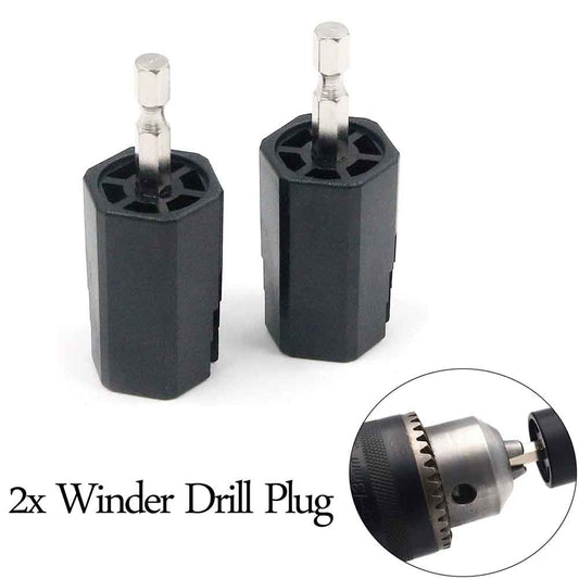 2pcs Electric String Winder Heads Guitar Chord Change Tool for Guitars Ukulele Banjos Mandolins black