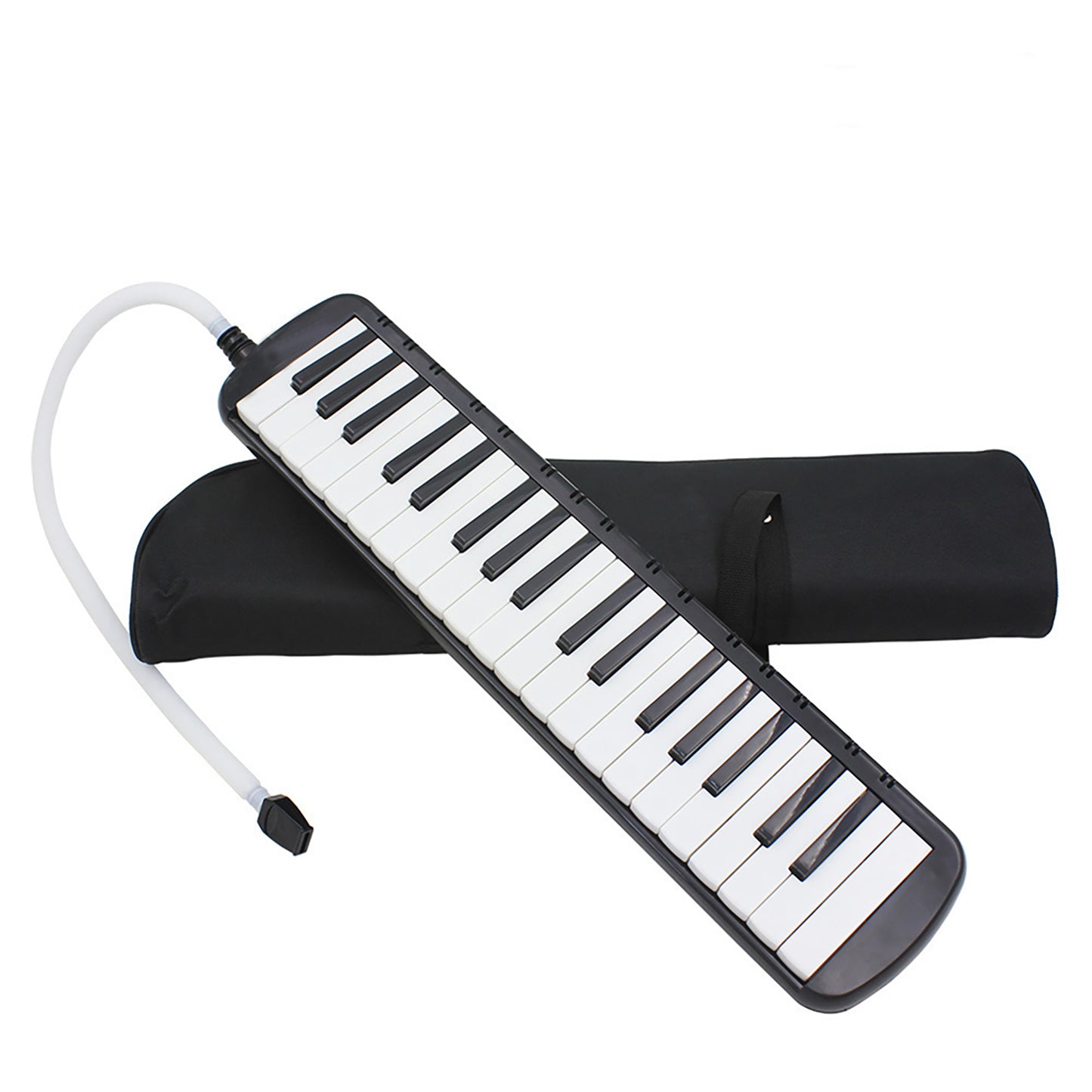 37 Key Melodica For Beginner Piano Style Portable Wind Musical Instrument With Mouthpiece Tube Carrying Bag black