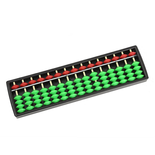 Kids Abacus 15 Digits Arithmetic Abacus Kids Maths Calculating Tool Teaching Aids Educational Toys For Boys Girls Gifts 138-15-1 red green