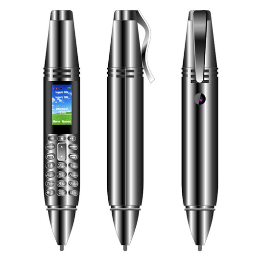 Ak007 Pen Type Mini Mobile Phone 0.96 Inch Screen Gsm Bluetooth Camera Dialer with Voice Recorder Black
