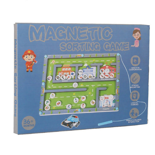 Magnetic Maze Wooden Color Pattern Recognize Sorting Activity Board Educational Toys For Boys Girls Birthday Gifts As shown