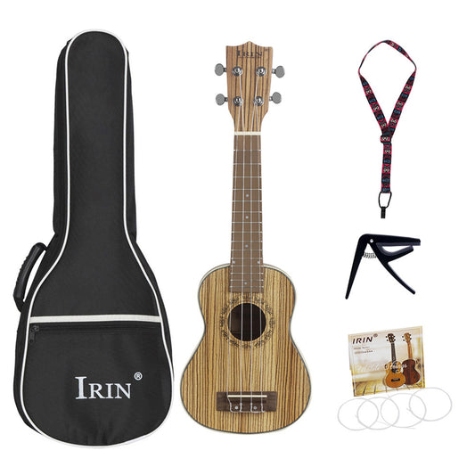 21/24/26inch Travel Ukulele Zebra Wood Tenor Thin Body Hawaii Guitar Musical Instrument for Ukulele Starter Kids Student and Adult  21inch_Zebra