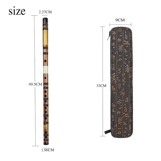 Bamboo Flute Dizi Traditional Handmade Chinese Musical Instrument Vintage Dizi With Membrane Cloth Box G key