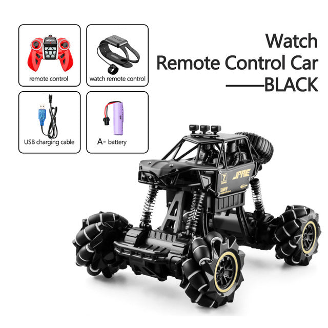 1:16 Rc Cars 4wd Watch Control Gesture Induction Remote Control Car Machine for Radio-controlled Stunt Car Toy Cars RC Drift Car 2032 black