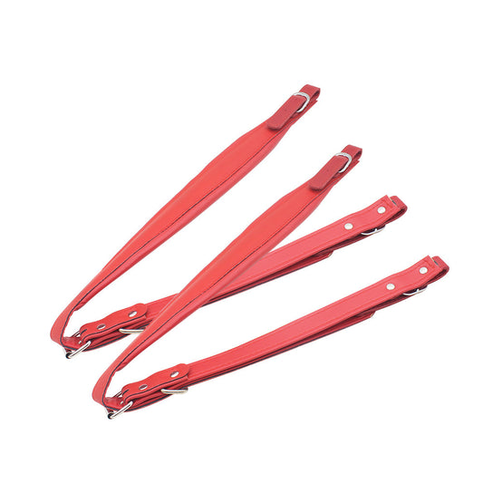 2 Pcs Adjustable Synthetic Leather Accordion Shoulder Straps Belt for 60-120 Bass Accordions red