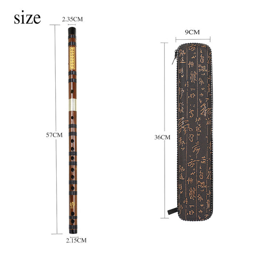 Bamboo Flute Dizi Traditional Handmade Chinese Musical Instrument Vintage Dizi With Membrane Cloth Box E key