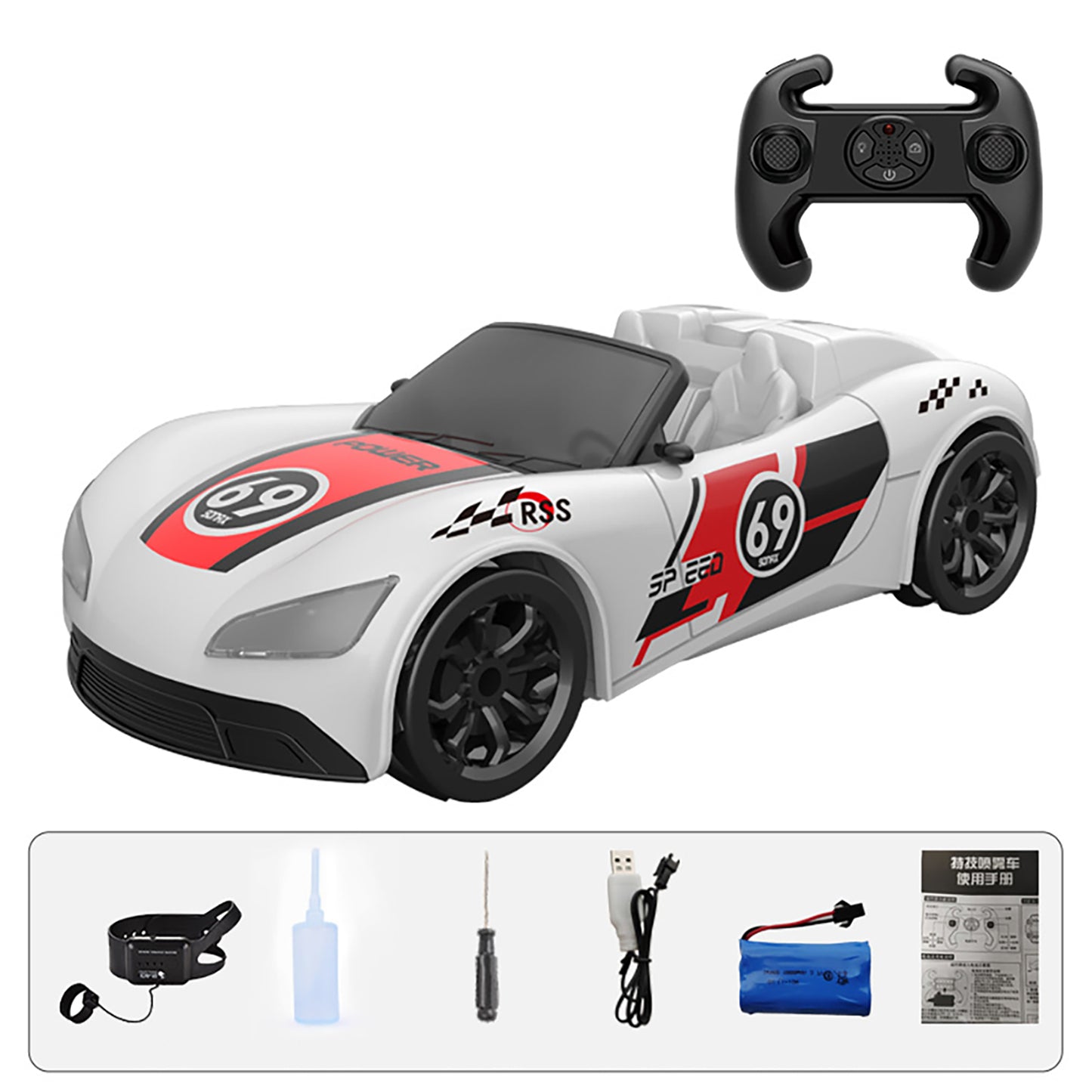 1:16 RC Racing Car With Spray Music Light 360 Rotation RC Drift Stunt Car