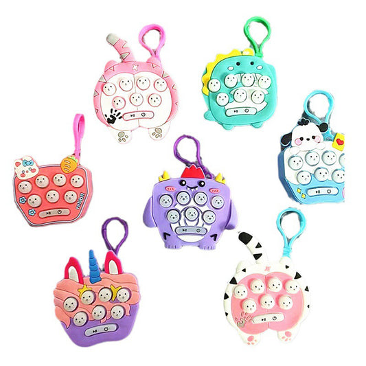 Mini Whack-A-Mole Game Toy Handheld Push Puzzle Game Console Stress Relief Sensory Toys For Boys Girls Gifts random style