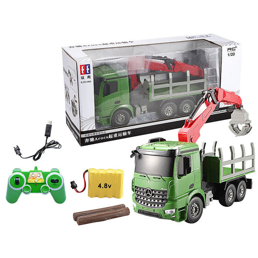 1:20 2.4ghz Six-way Remote  Control  Lifting  Transporter  Toys Simulated Crane Engineering Vehicle Model Holiday Gifts For Boys Children