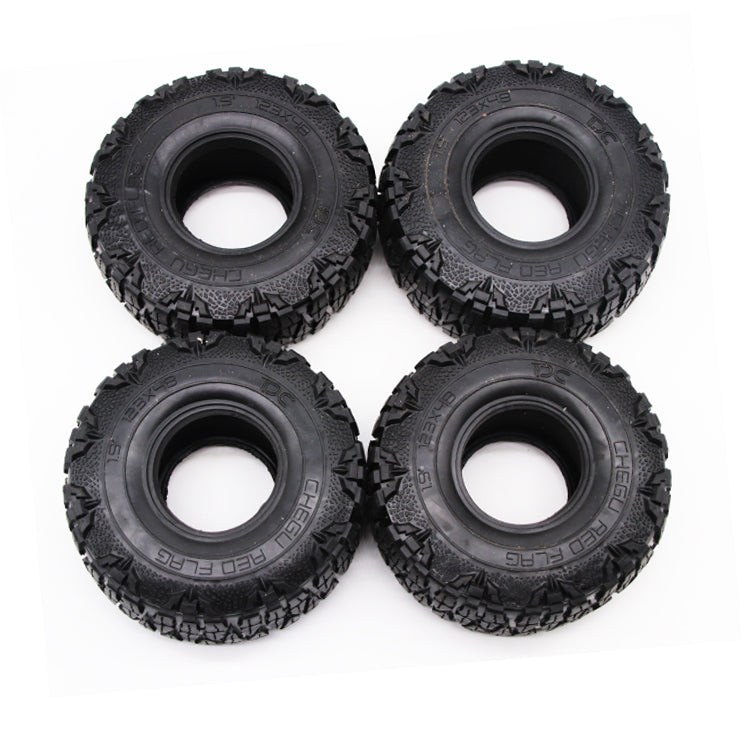 4PCS 1.9"" Rubber Tyre / Wheel Tires for 1:10 RC Rock Crawler Axial SCX10 90046 KM2 D90 D110 TRX4 4PCS